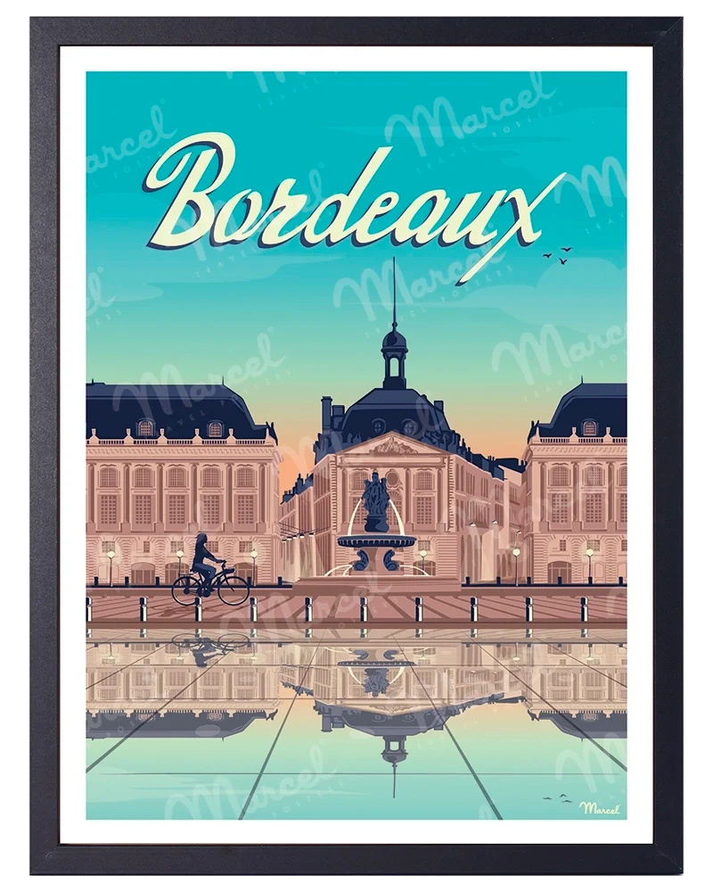 Affiche BORDEAUX "Place de la Bourse"