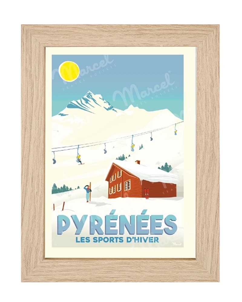 Carte Postale PYRÉNÉES "Les Sports d'Hiver"