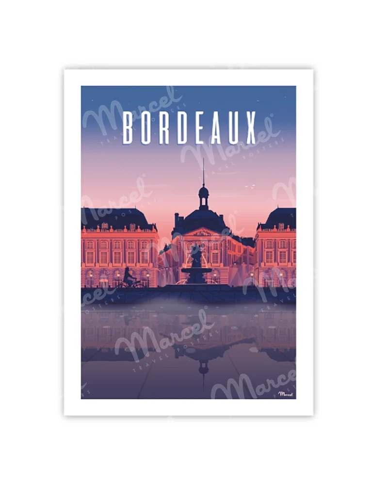 Carte Postale BORDEAUX "Place de la Bourse by night"