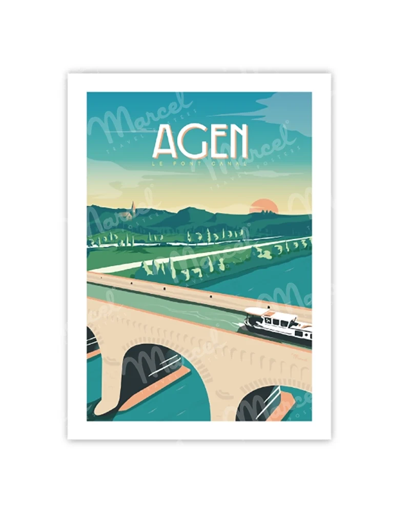 Carte Postale AGEN "Le Pont Canal"