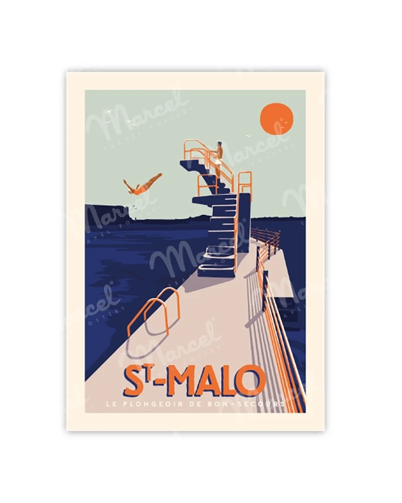 Carte Postale SAINT-MALO "Le Plongeoir"