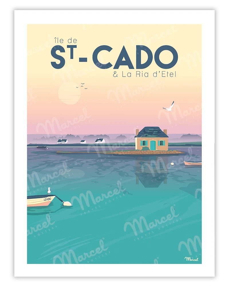 Affiche SAINT-CADO "La Ria d'Etel"
