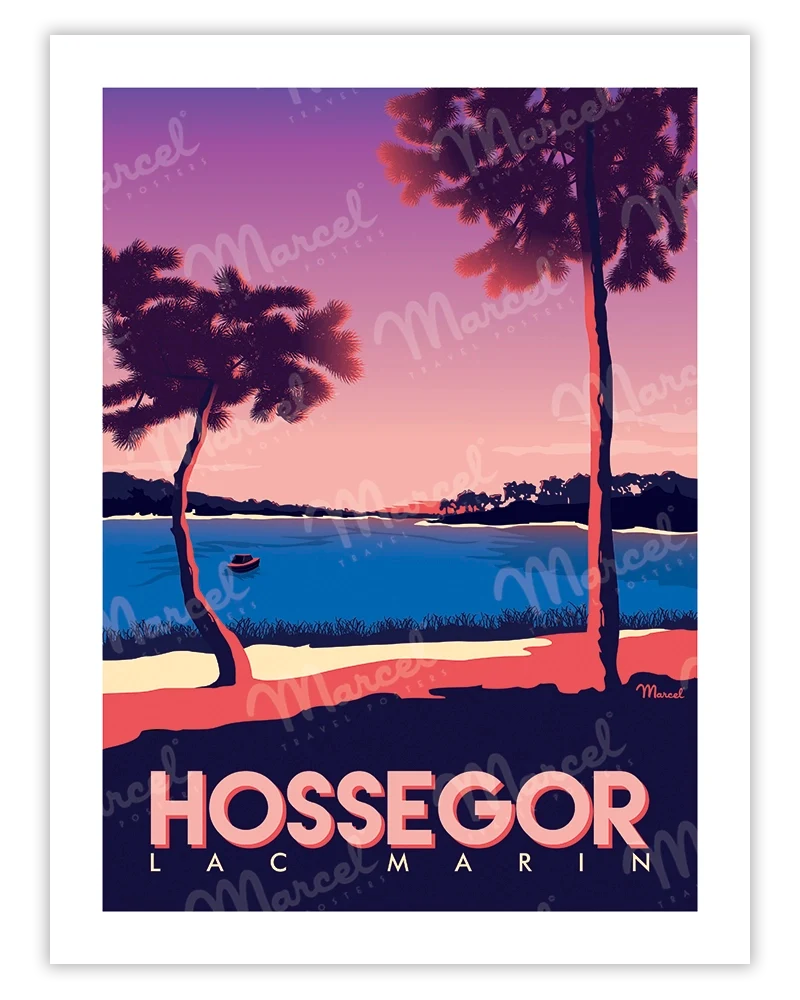 Affiche HOSSEGOR "Lac Marin"