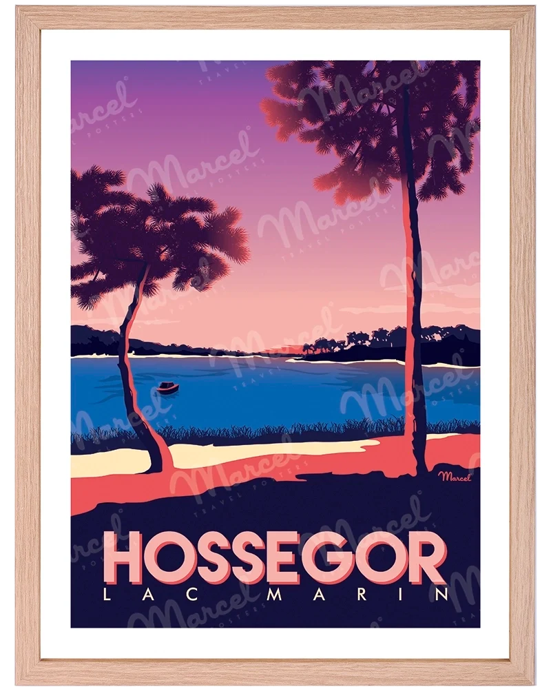 Affiche HOSSEGOR "Lac Marin"