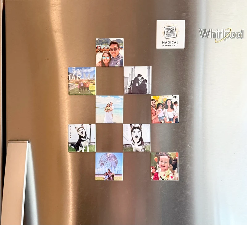 Square magnets - set of 9