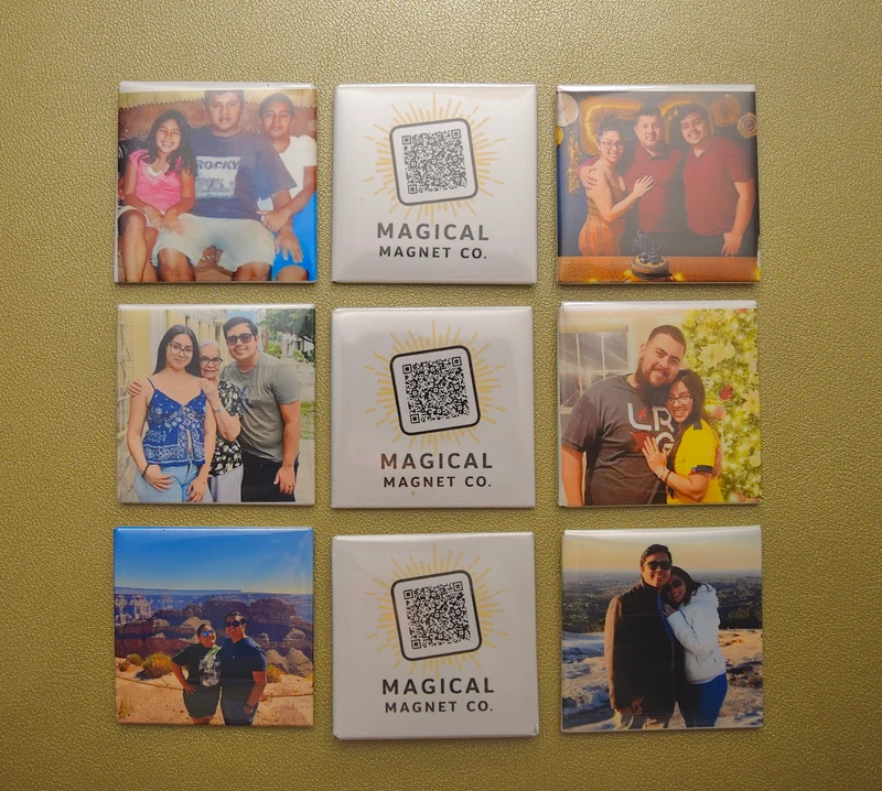 Square magnets - set of 9