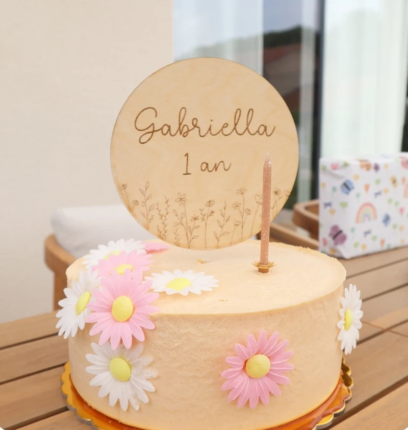 Cake-topper champêtre - Envoi sous 24/48h