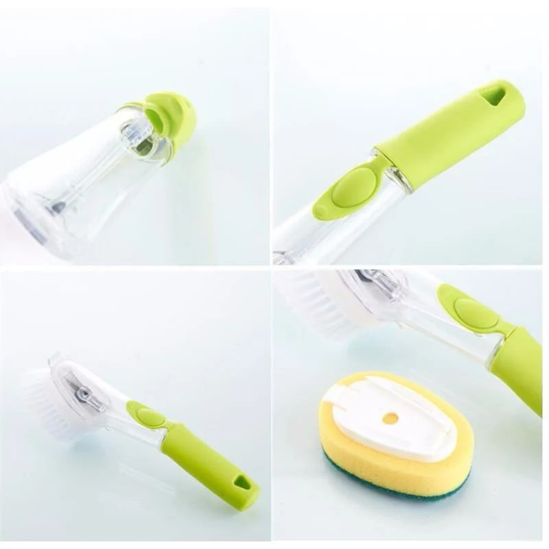 Brosse à Vaisselle avec Distributeur de Liquide Vaisselle intégré