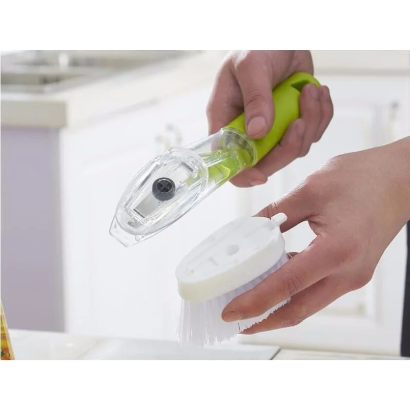 Brosse à Vaisselle avec Distributeur de Liquide Vaisselle intégré