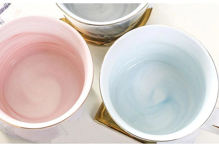 Mug Mr et Mrs en Porcelaine (style marbre)
