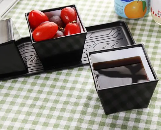 Lot de 3 tasses + Plateau Style Touches Clavier