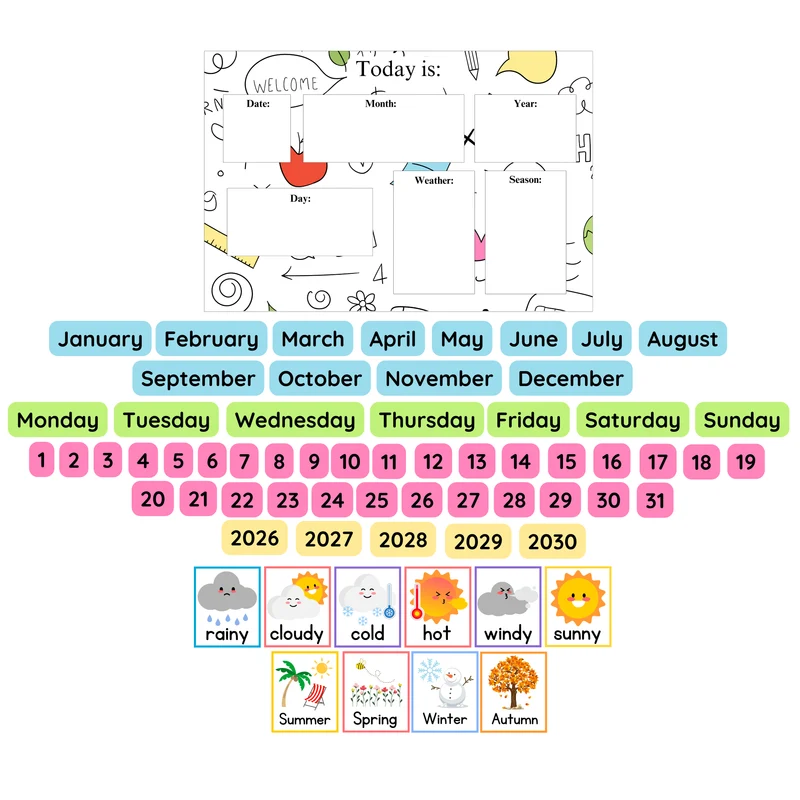 School Doodle Light Weather Chart
