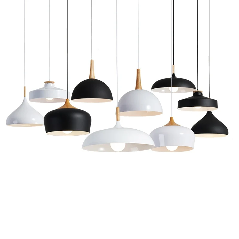 Lampes suspendu Aluminium luminaire en bois
