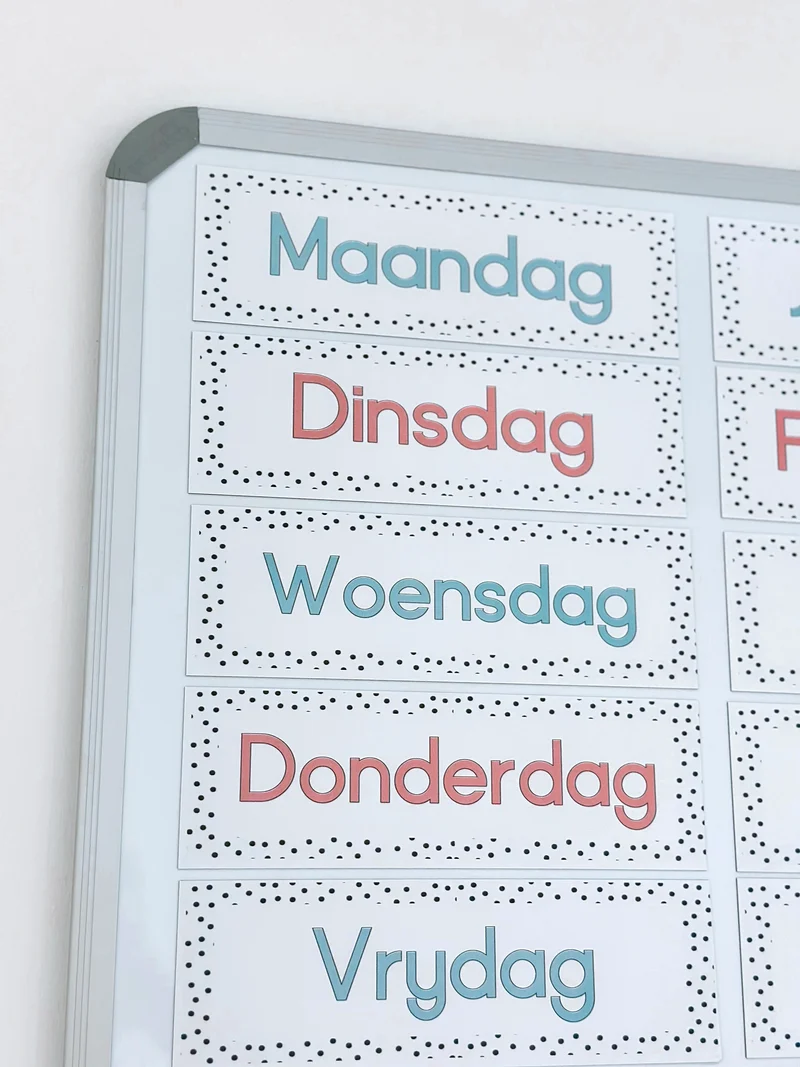Polka Dot Calendar Magnets