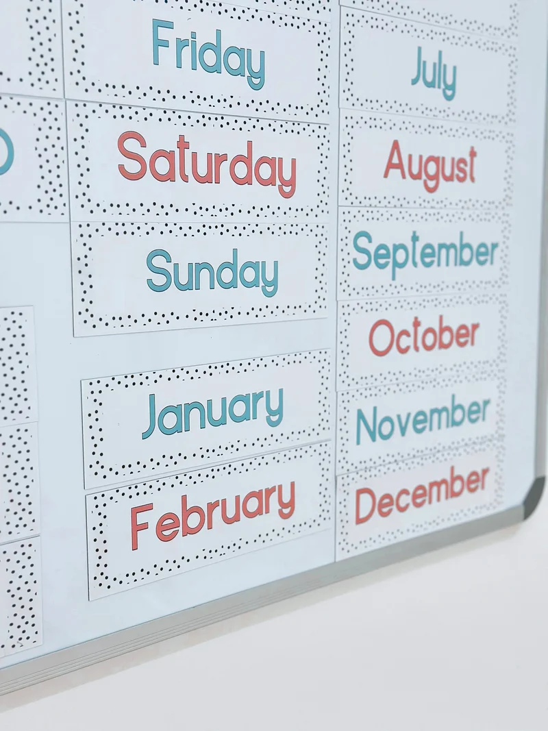 Polka Dot Calendar Magnets