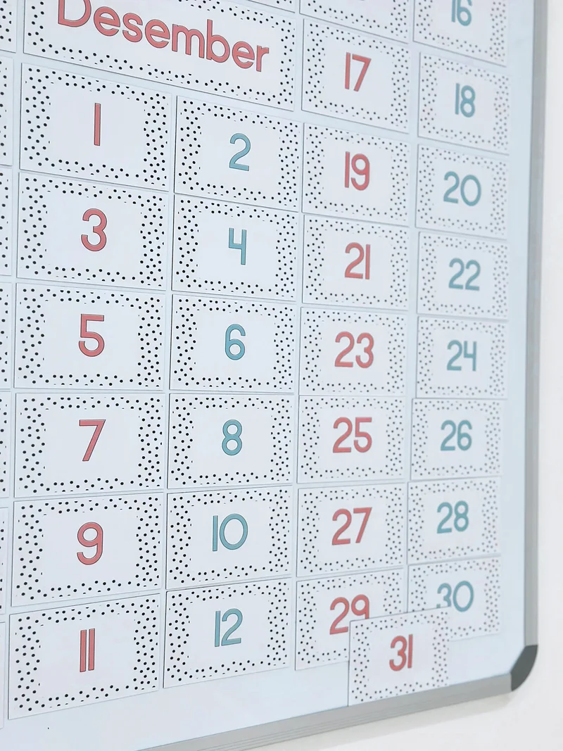 Polka Dot Calendar Magnets