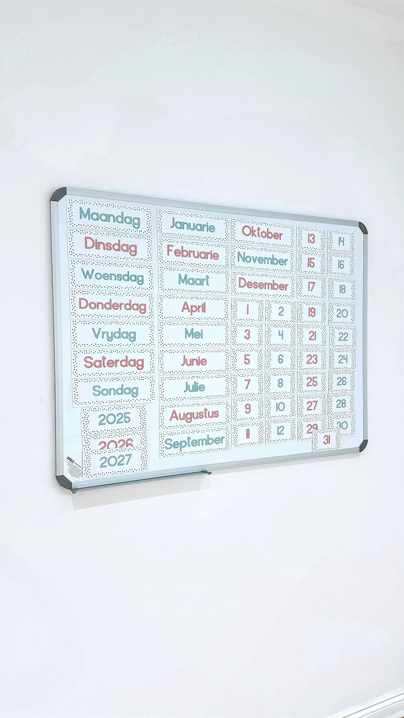 Polka Dot Calendar Magnets