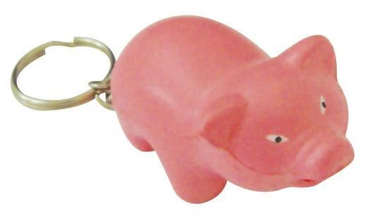 STRESS PIG KEYRING