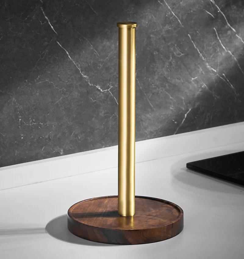 Modern Walnut Kitchen Roll Paper Holder