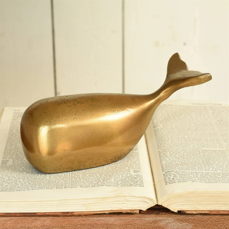 Melville Whale, Brass - Lrg - Brass