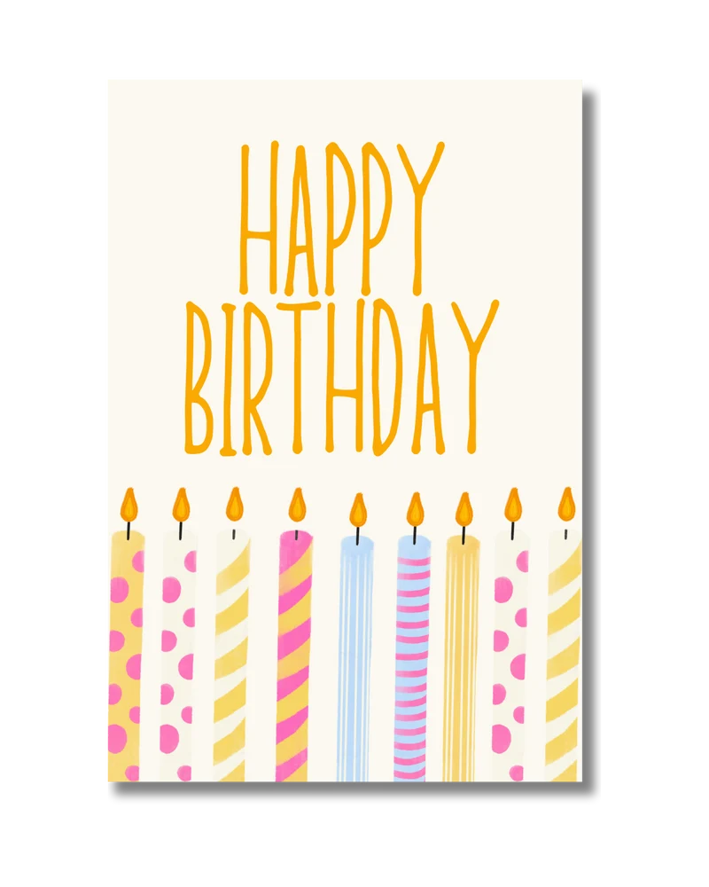 Happy Birthday - Bougies