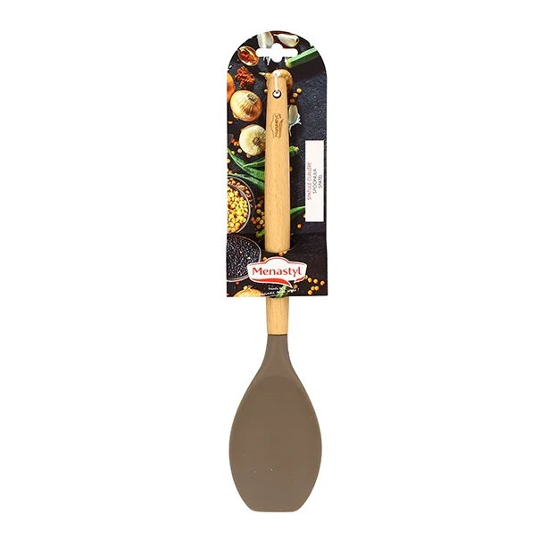 Siliconen lepelspatel met houten handvat - Eliott - Menastyl