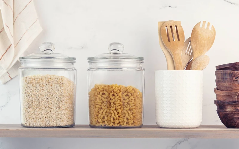 Kook Glass Kitchen Jars, 1/2 Gallon, Set of 2