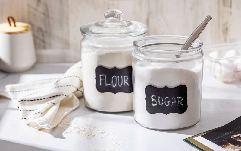 Kook Glass Kitchen Jars, 1/2 Gallon, Set of 2