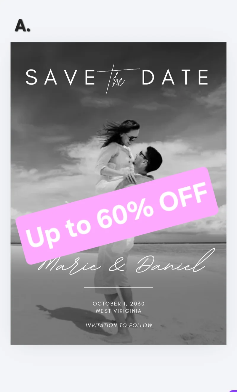 Save the Date Card Photo Magnet 3.5" x 4"