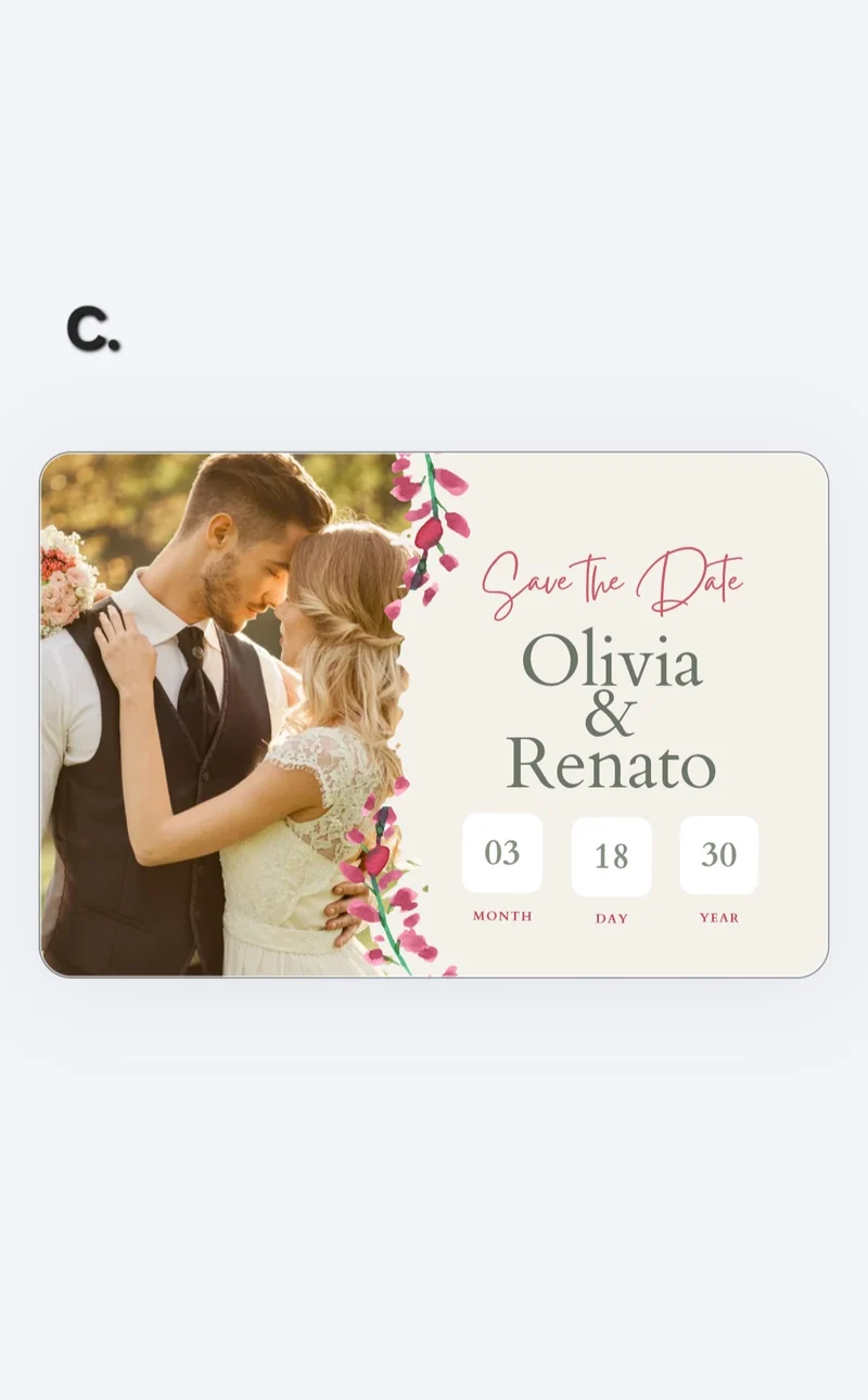 Save the Date Card Photo Magnet 3.5" x 4"