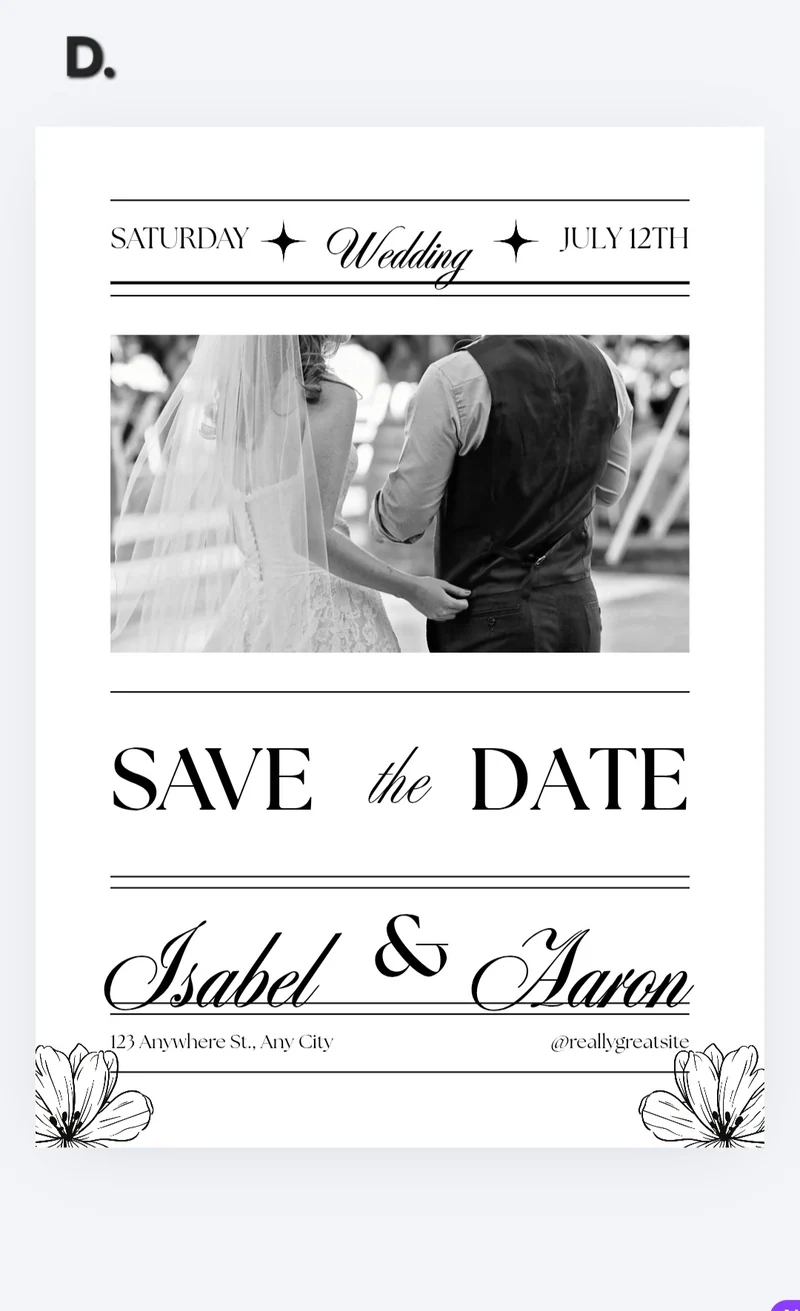 Save the Date Card Photo Magnet 3.5" x 4"