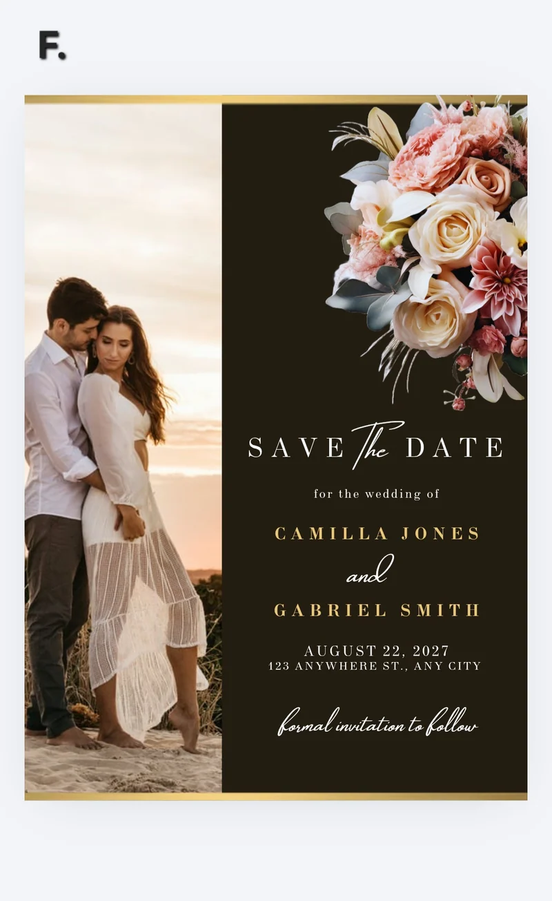 Save the Date Card Photo Magnet 3.5" x 4"
