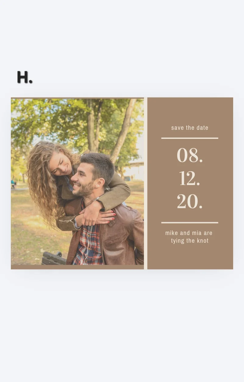 Save the Date Card Photo Magnet 3.5" x 4"