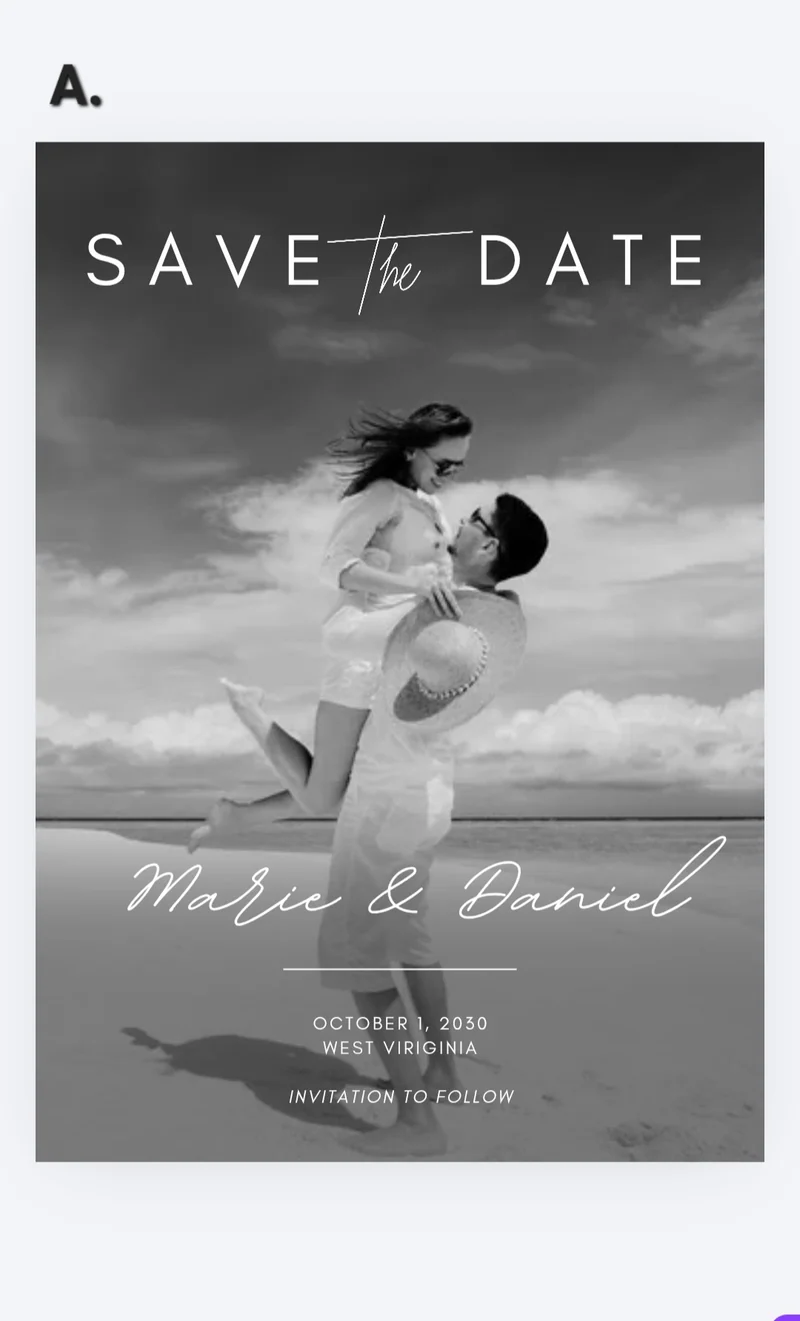 Save the Date Card Photo Magnet 4" x 5.25"