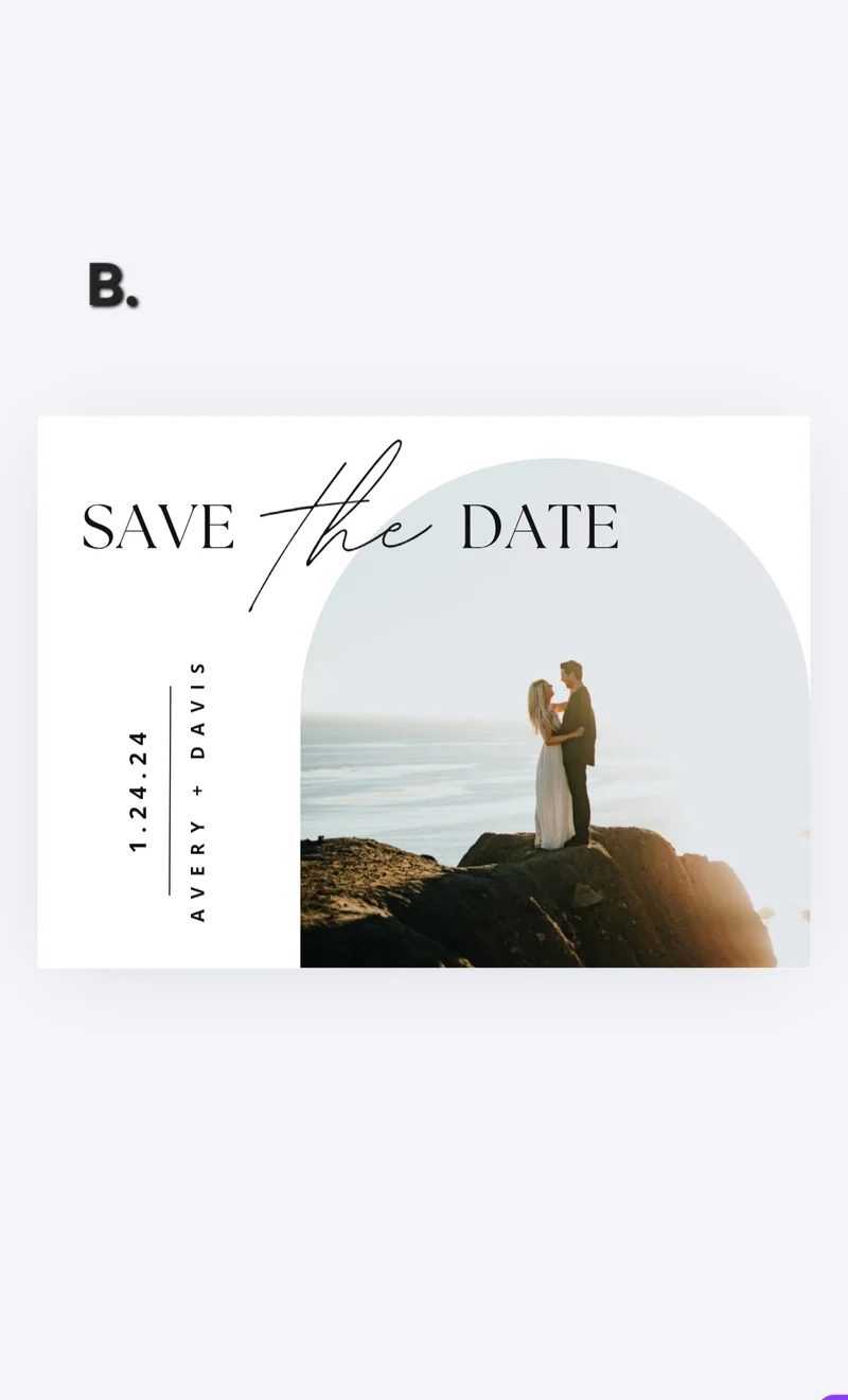 Save the Date Card Photo Magnet 4" x 5.25"