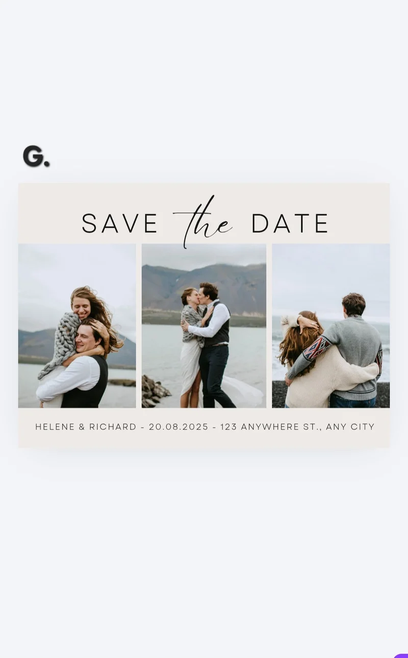 Save the Date Card Photo Magnet 4" x 5.25"