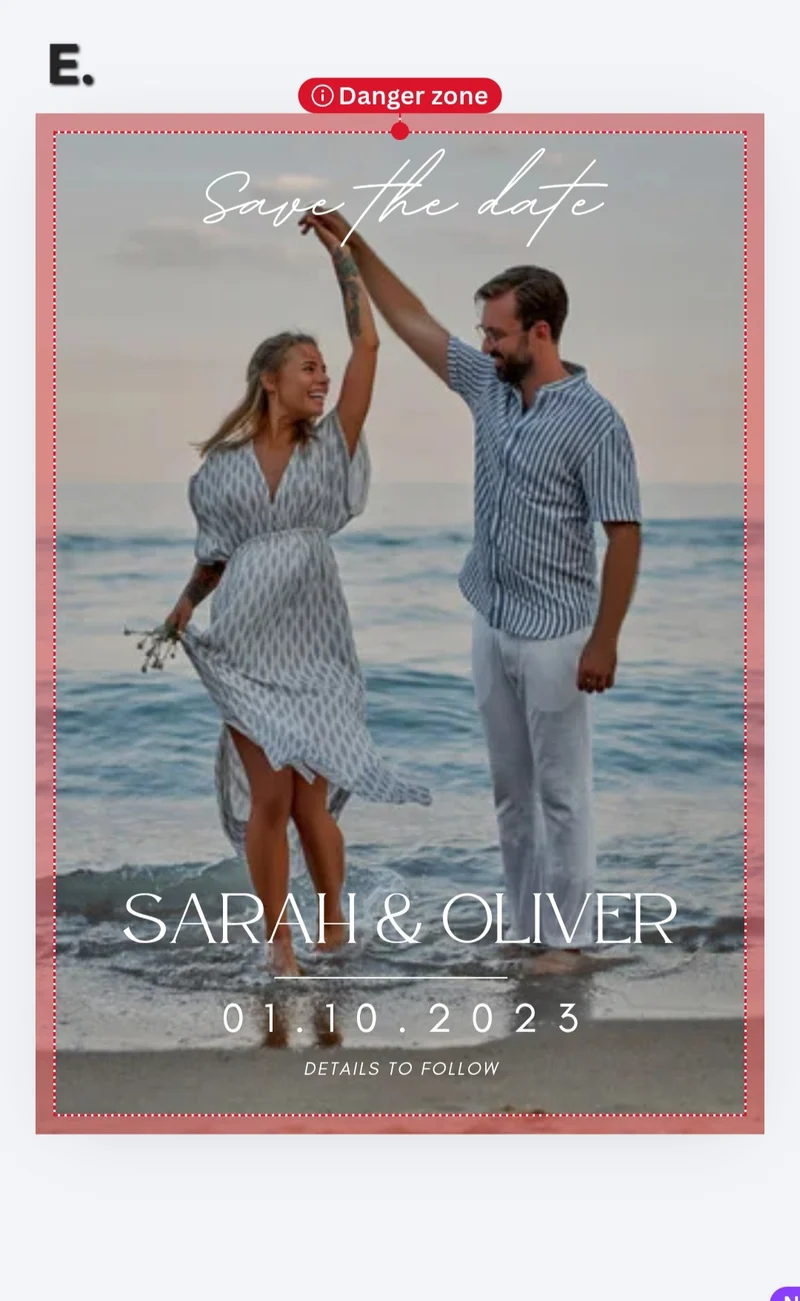 Save the Date Card Photo Magnet 4" x 5.25"