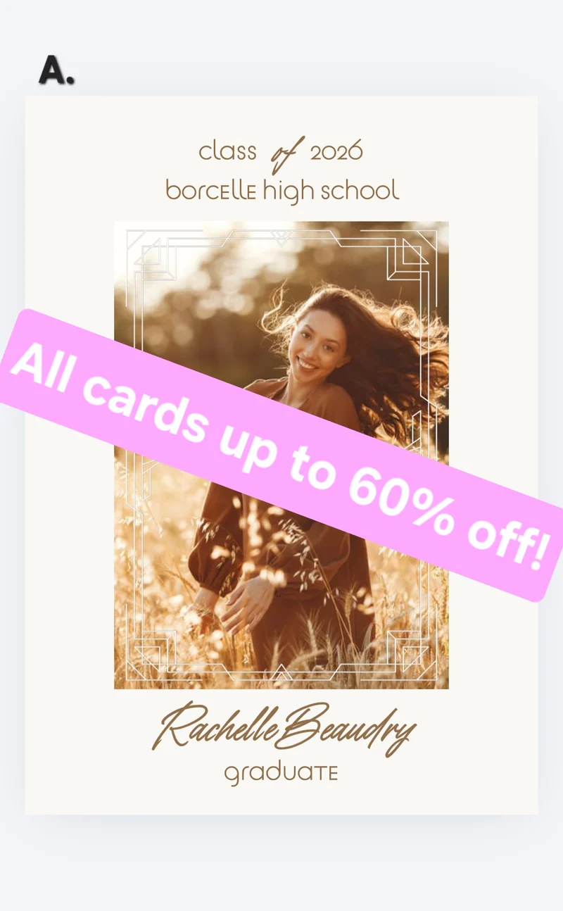 Graduation Card Photo Magnet 4" x 5.25"