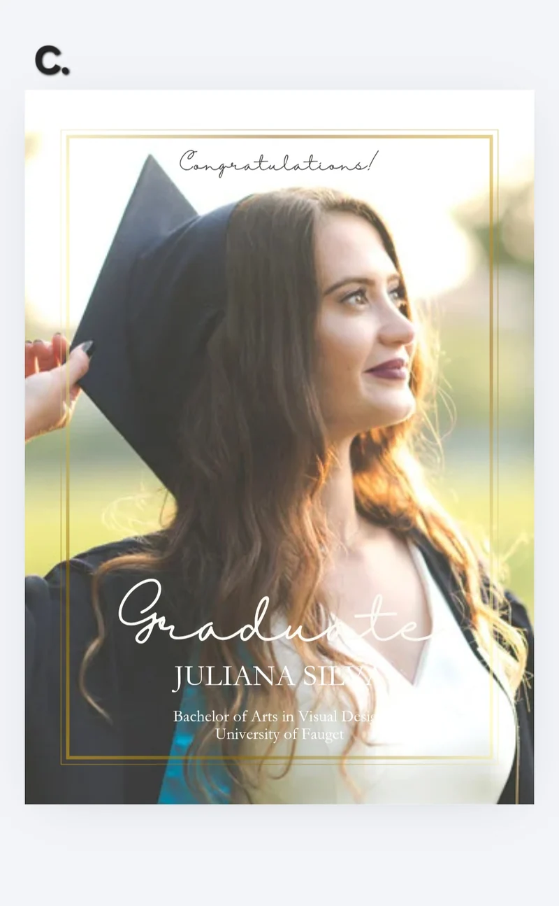 Graduation Card Photo Magnet 4" x 5.25"