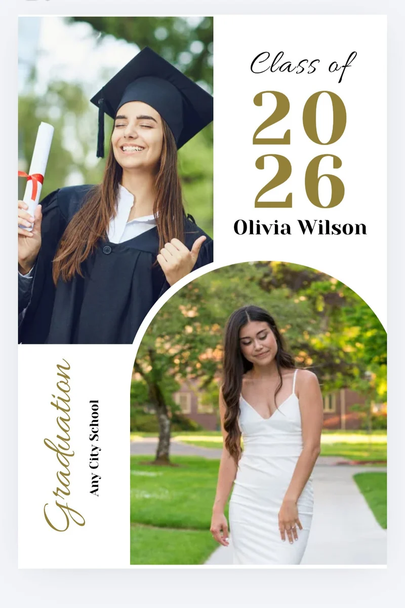 Graduation Card Photo Magnet 4" x 5.25"