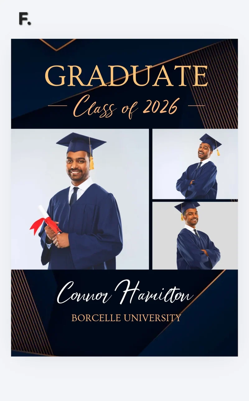 Graduation Card Photo Magnet 4" x 5.25"
