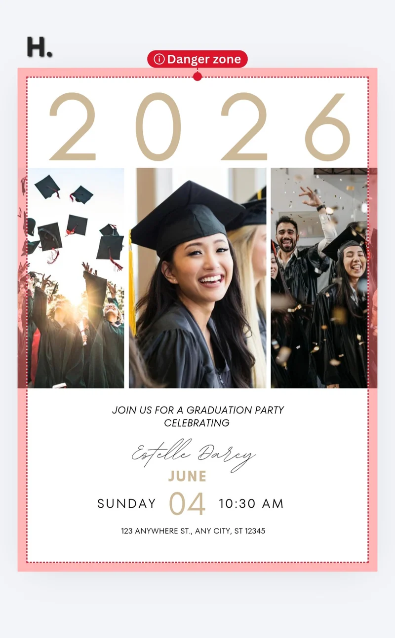 Graduation Card Photo Magnet 4" x 5.25"