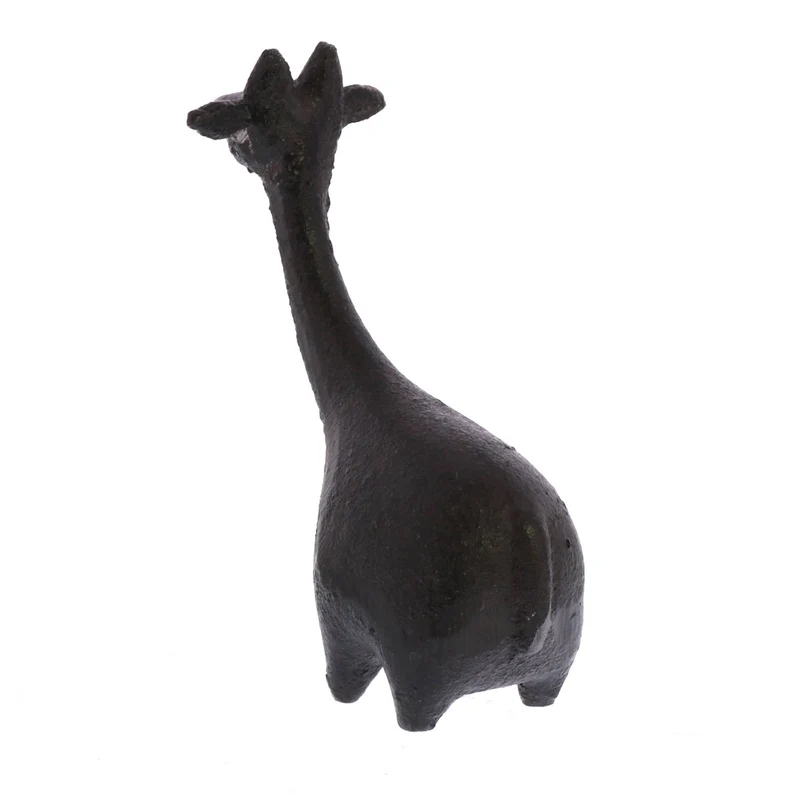 Botero Critter Giraffe, Cast Iron - Brown