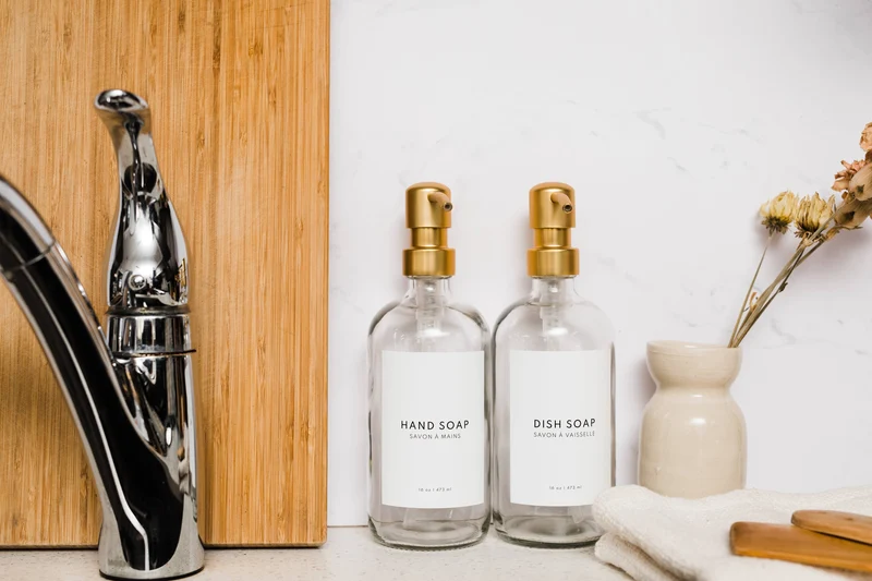 16 oz Clear Glass Soap Dispenser