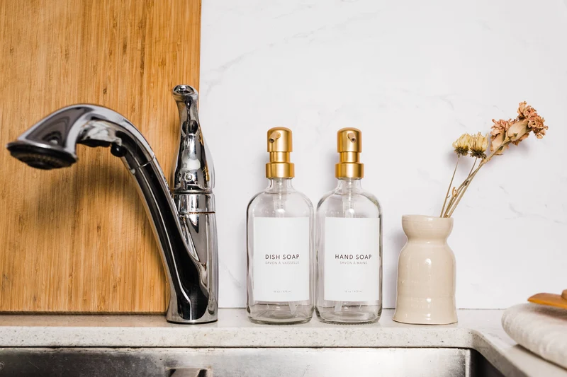 16 oz Clear Glass Soap Dispenser