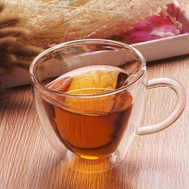 Tasse Transparent en Forme de Coeur