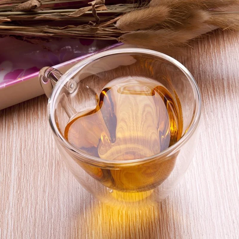 Tasse Transparent en Forme de Coeur