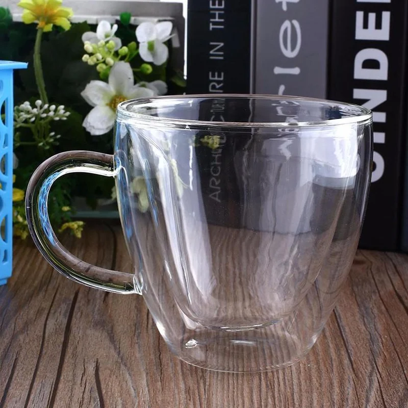 Tasse Transparent en Forme de Coeur