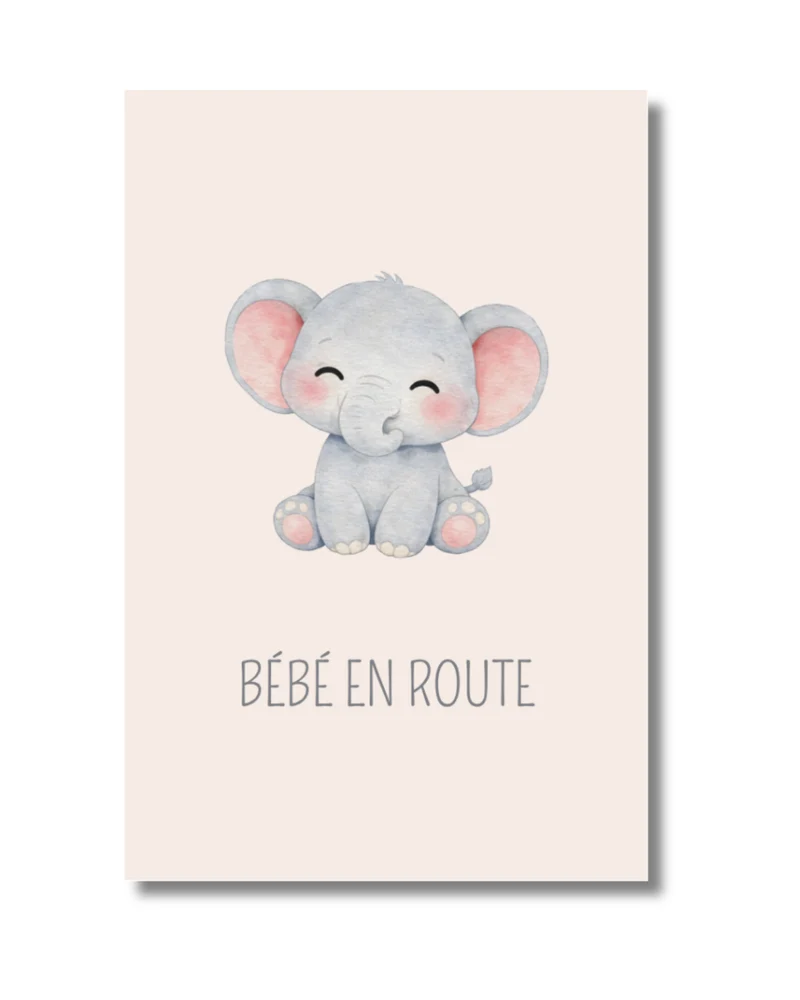 Bébé en route éléphant