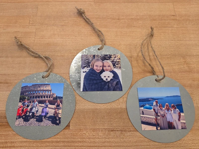 Christmas Ornament with Photo Magnet - One Sided